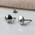 Chrome Crystal Titanium Earrings, 6.5mm